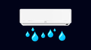 Ilustração de ar-condicionado pingando