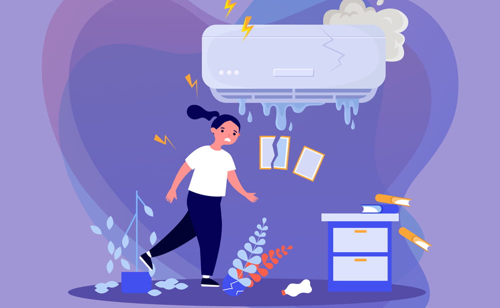 Ar condicionado pingando desenho